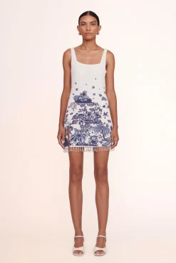 Best Sellers|Dresses<STAUD LE SABLE DRESS BLUE TOILE BLUETOILE