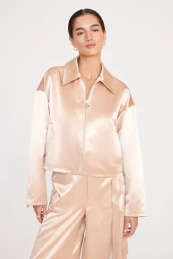 Outerwear & Jackets<STAUD LENNOX JACKET BEIGE