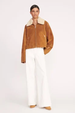 Best Sellers|Outerwear & Jackets<STAUD LENORA JACKET TAN
