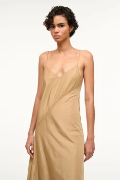 The Evening Edit|Dresses<STAUD LEONARDO DRESS FAWN