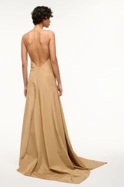 The Evening Edit|Dresses<STAUD LEONARDO DRESS FAWN