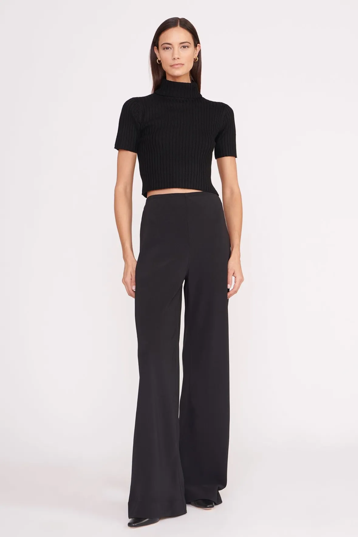 Essentials|Knits<STAUD LILOU SWEATER BLACK