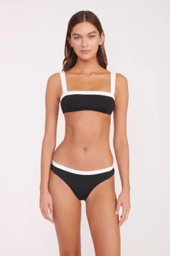Bikinis<STAUD LIV BIKINI TOP BLACK WHITE BLACKWHITE