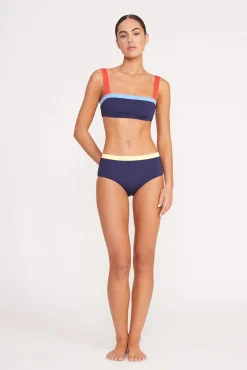 Bikinis<STAUD LIV BIKINI TOP NAVY COLORBLOCK NAVYCOLORBLOCK