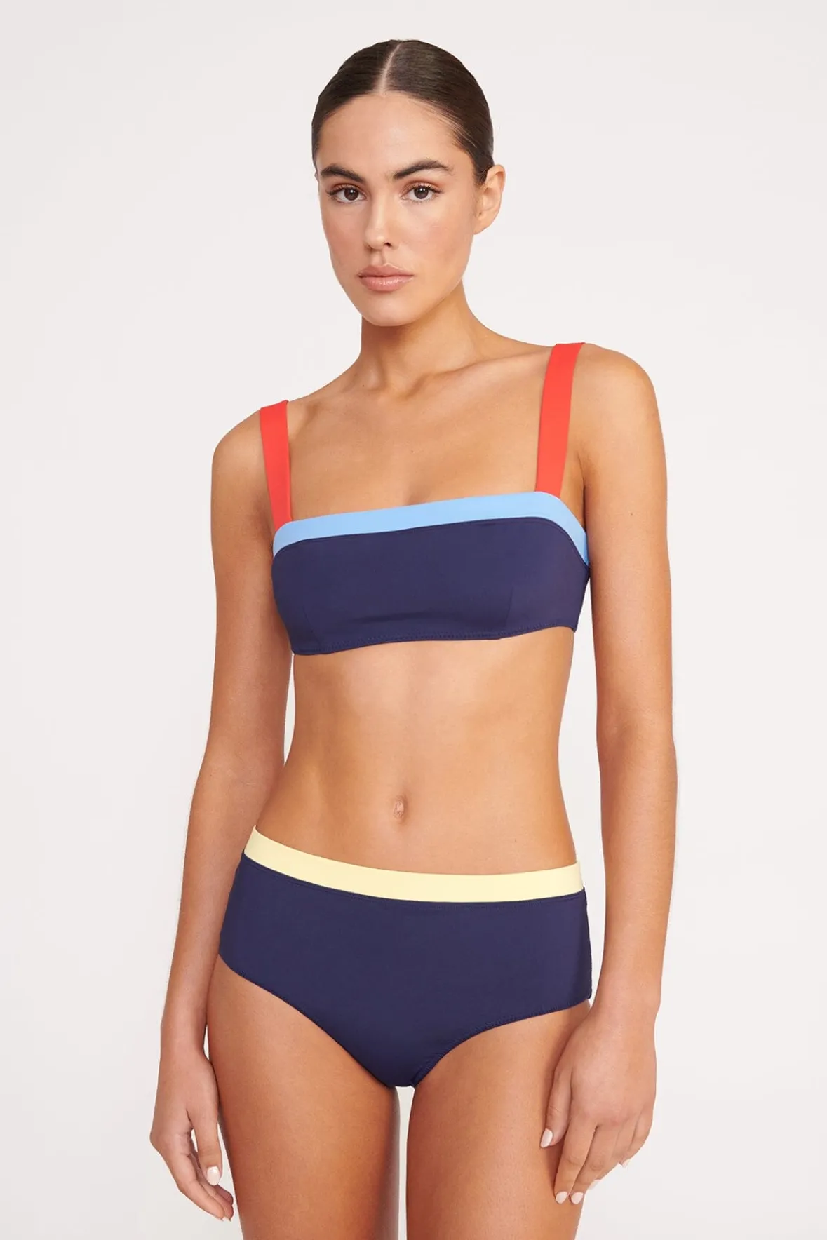 Bikinis<STAUD LIV BIKINI TOP NAVY COLORBLOCK NAVYCOLORBLOCK