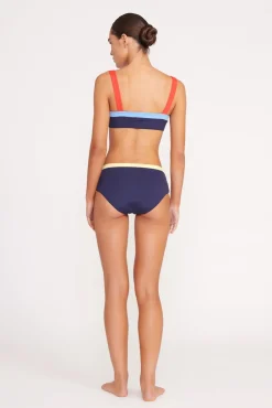 Bikinis<STAUD LIV BIKINI TOP NAVY COLORBLOCK NAVYCOLORBLOCK