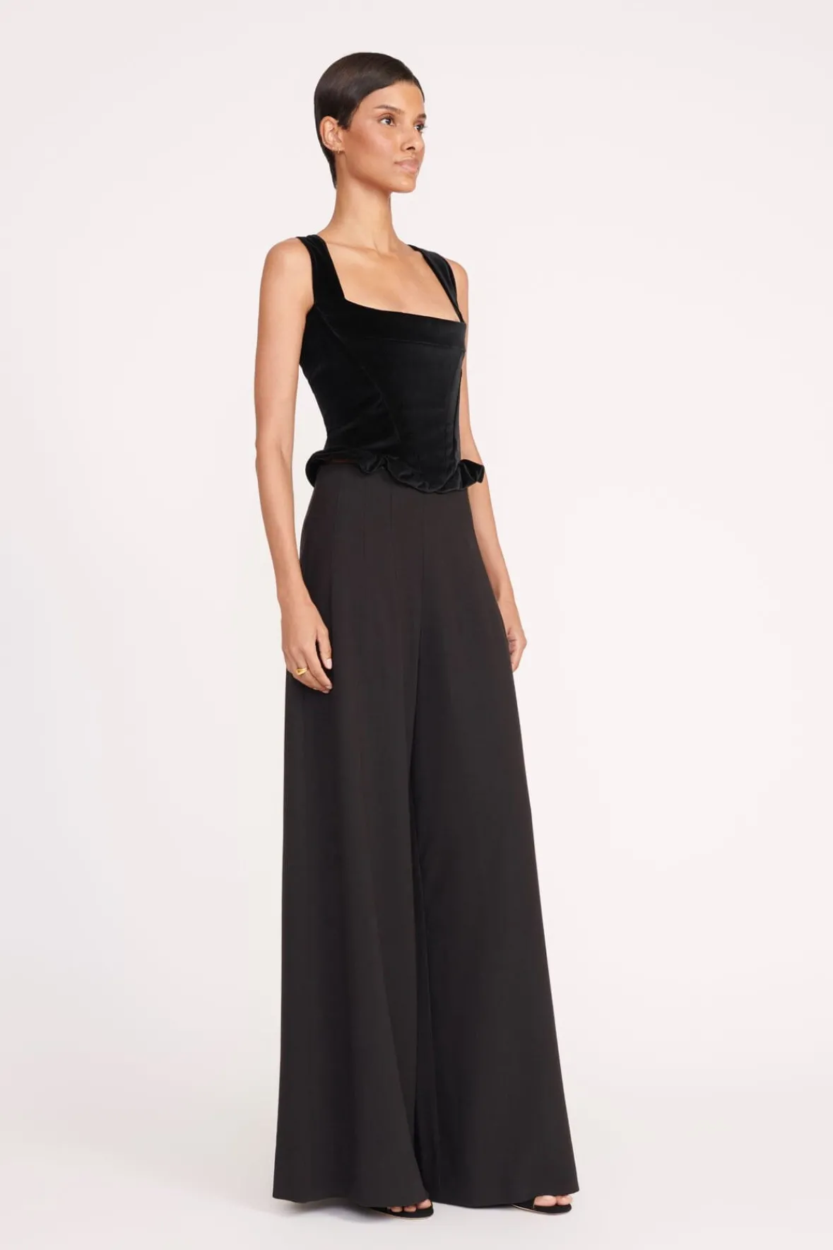 Tops<STAUD LORELAI TOP BLACK