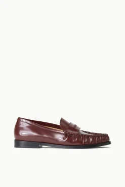 Mules & Flats<STAUD LOULOU LOAFER MAHOGANY