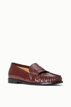 Mules & Flats<STAUD LOULOU LOAFER   MAHOGANY