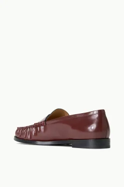 Mules & Flats<STAUD LOULOU LOAFER   MAHOGANY