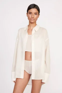 Tops<STAUD LOVEINA TOP IVORY