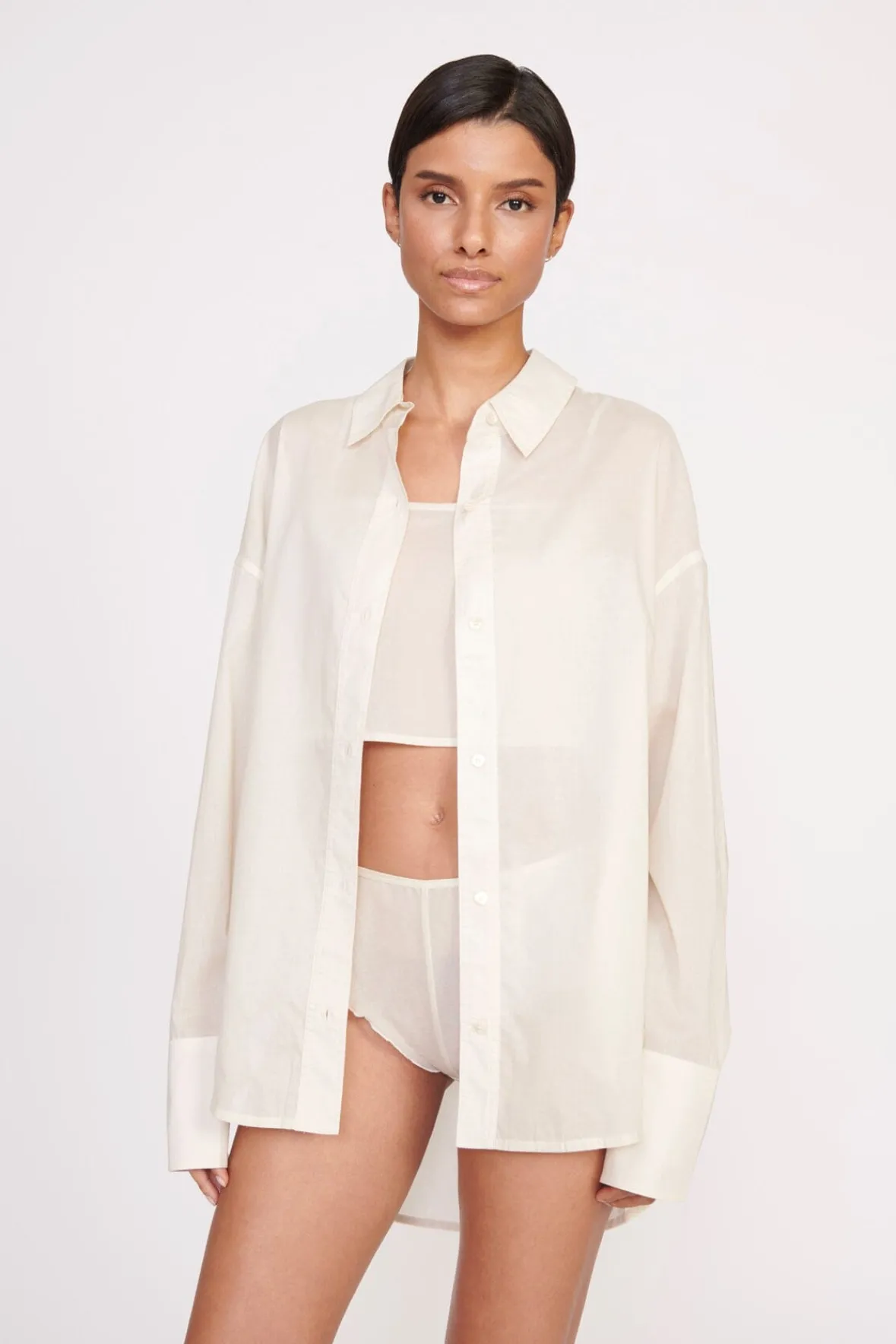 Tops<STAUD LOVEINA TOP IVORY