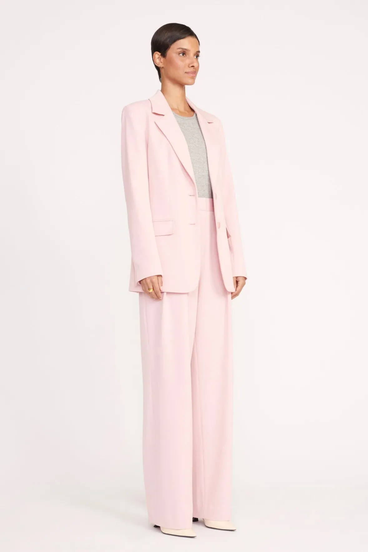 Best Sellers|Essentials<STAUD LUISA PANT CHERRY BLOSSOM SUITING CHERRYBLOSSOM
