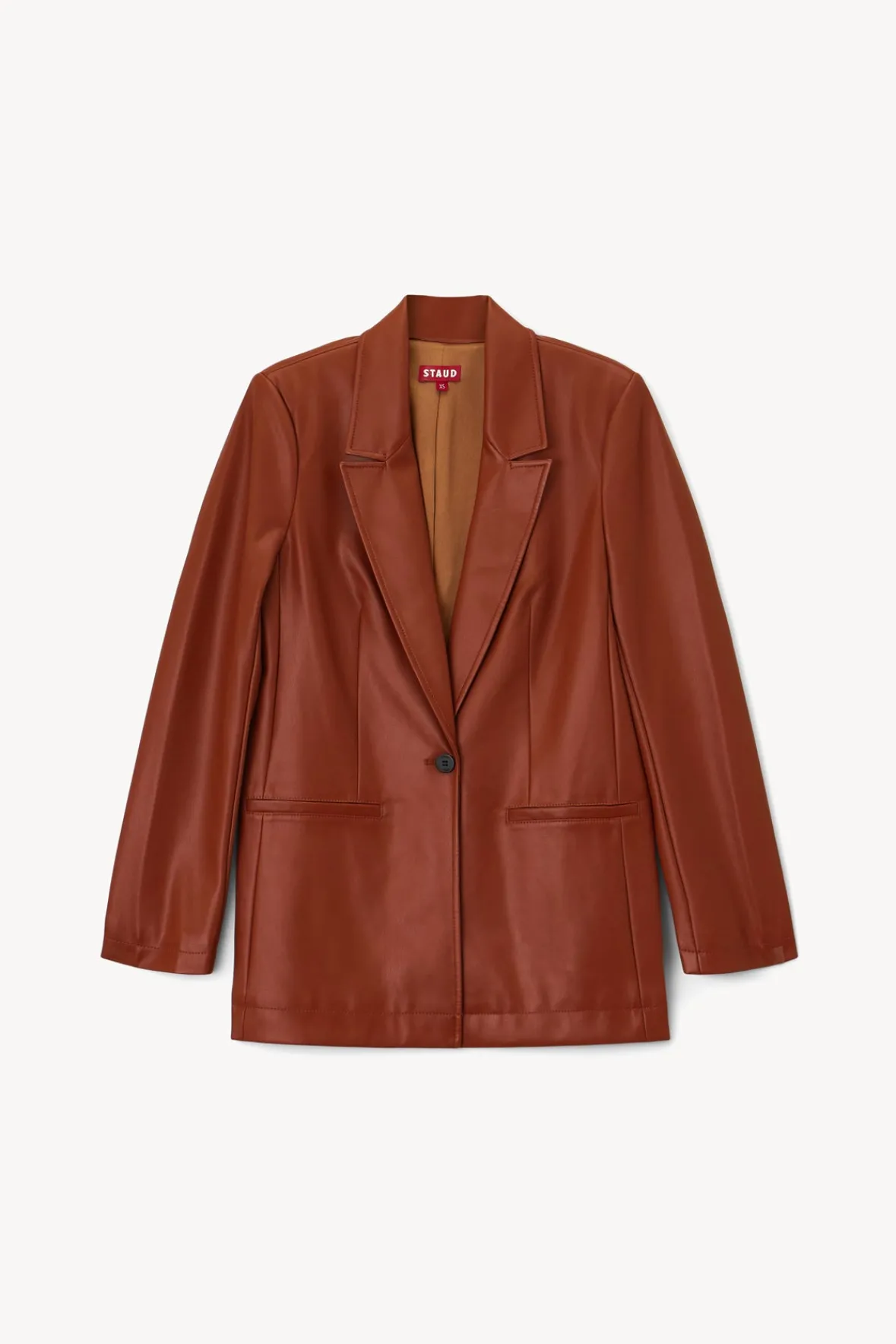 Outerwear & Jackets<STAUD MADDEN BLAZER WHISKEY VEGAN LEATHER WHISKEYVEGANLEATHER