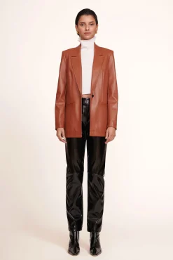Outerwear & Jackets<STAUD MADDEN BLAZER WHISKEY VEGAN LEATHER WHISKEYVEGANLEATHER