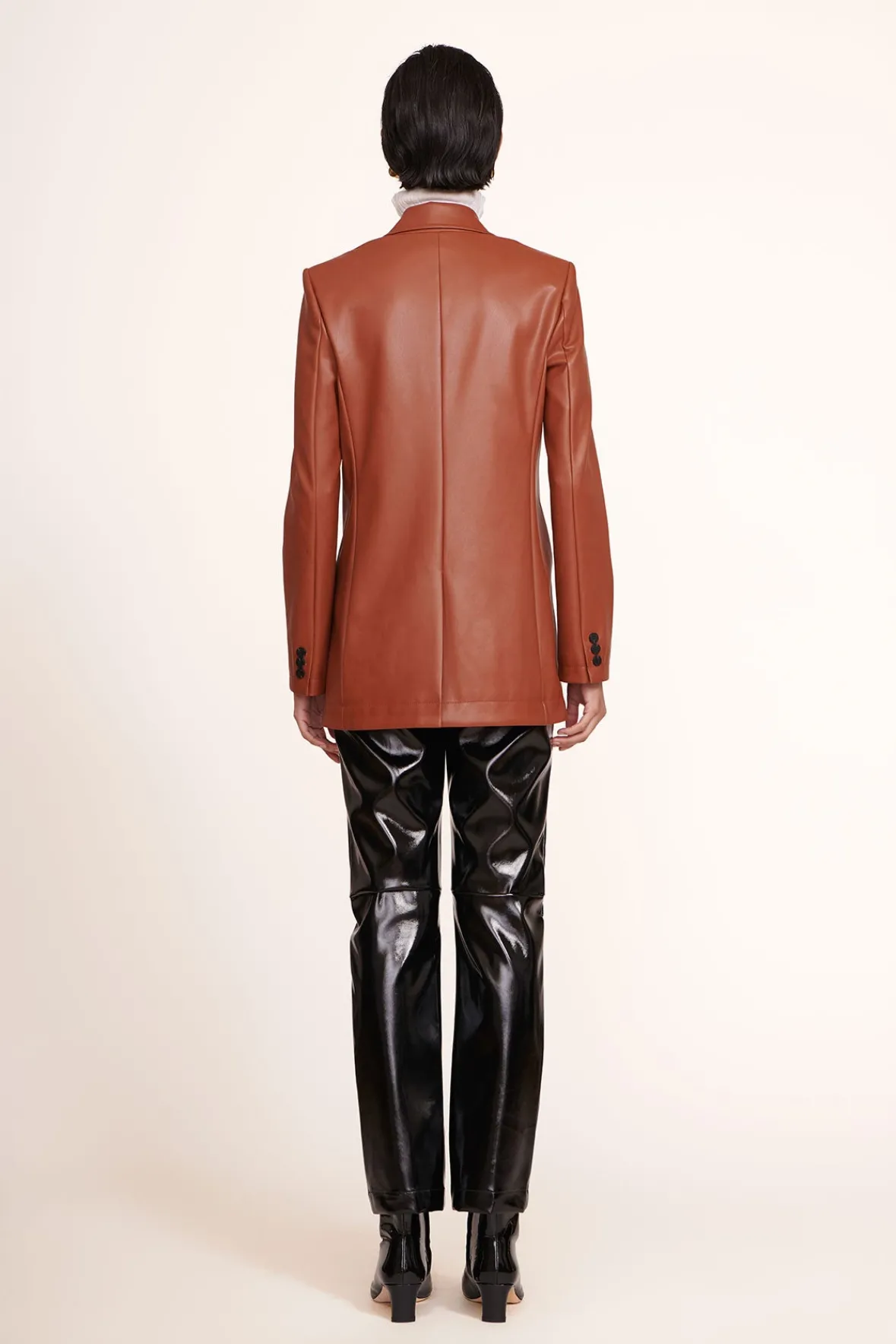 Outerwear & Jackets<STAUD MADDEN BLAZER WHISKEY VEGAN LEATHER WHISKEYVEGANLEATHER