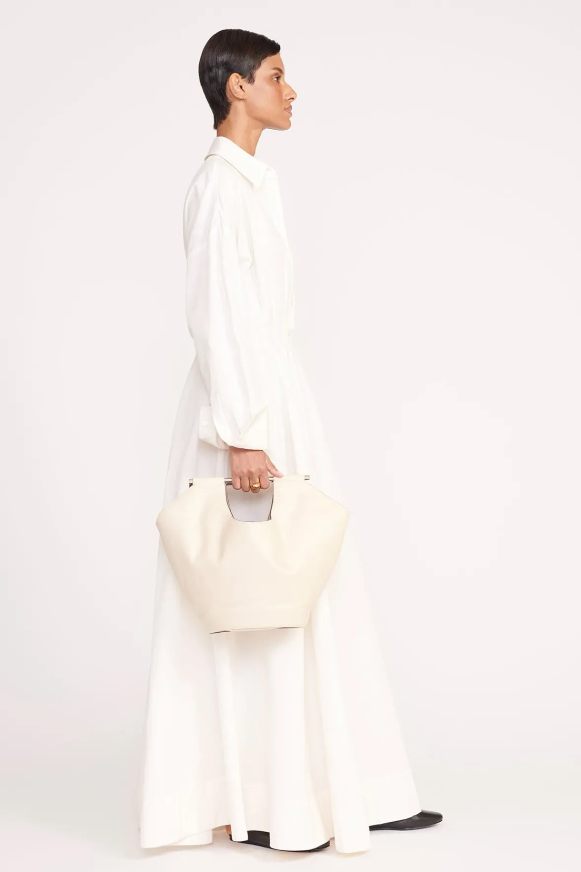 Bucket<STAUD MAR BUCKET BAG CREAM