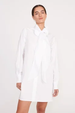 Poplin Shop|Dresses<STAUD MARYN DRESS   WHITE