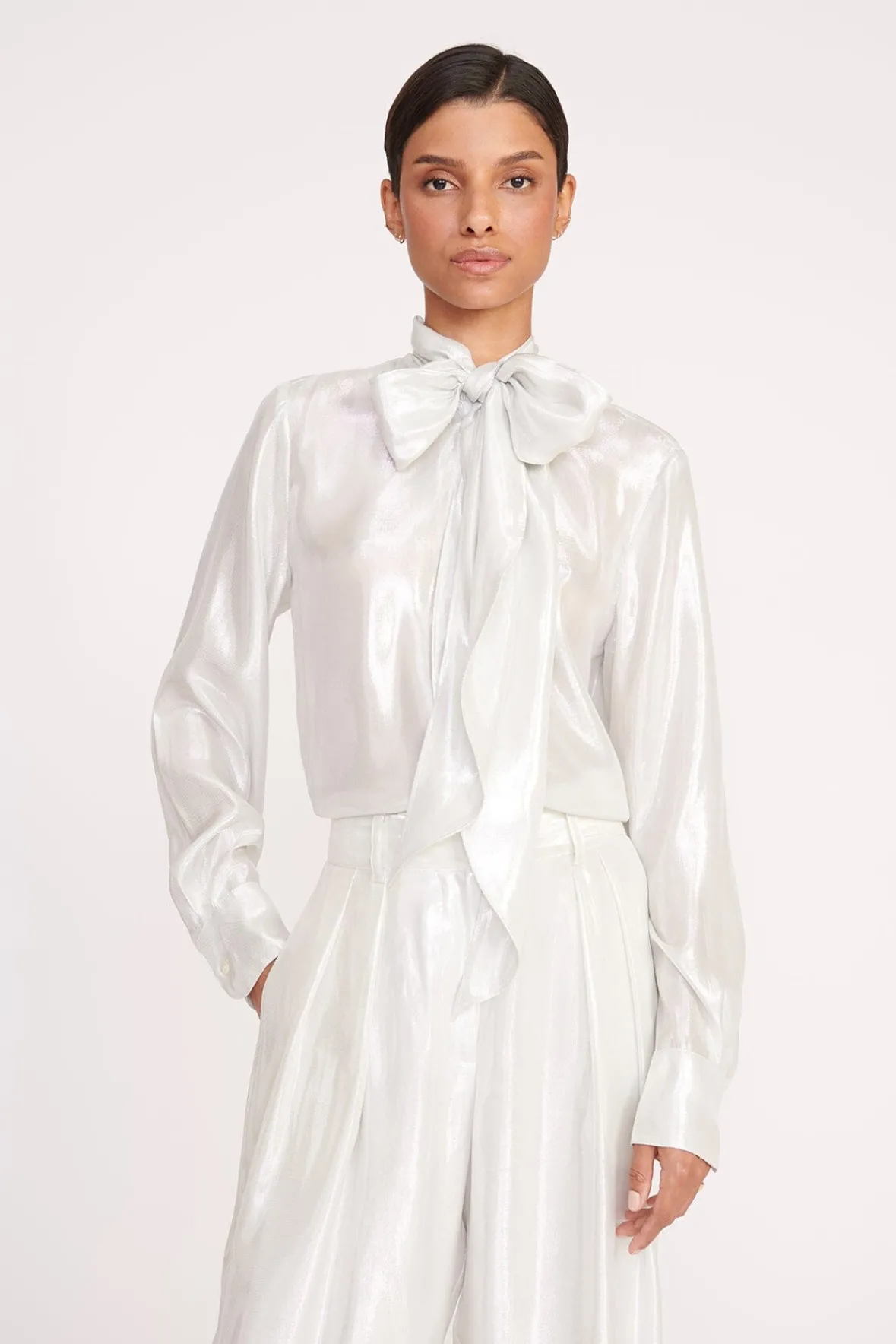 Tops<STAUD MARYN TOP SILVER