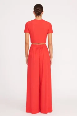 Cover-Ups<STAUD MARZA COVERUP PANT  RED ROSE REDROSE