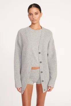 Best Sellers|Knits<STAUD MATILDA CARDIGAN HEATHER GREY HEATHERGREY