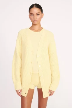 Best Sellers|Knits<STAUD MATILDA CARDIGAN LEMON DROP LEMONDROP