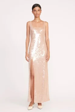 Dresses<STAUD MAXI LE SABLE DRESS BEIGE