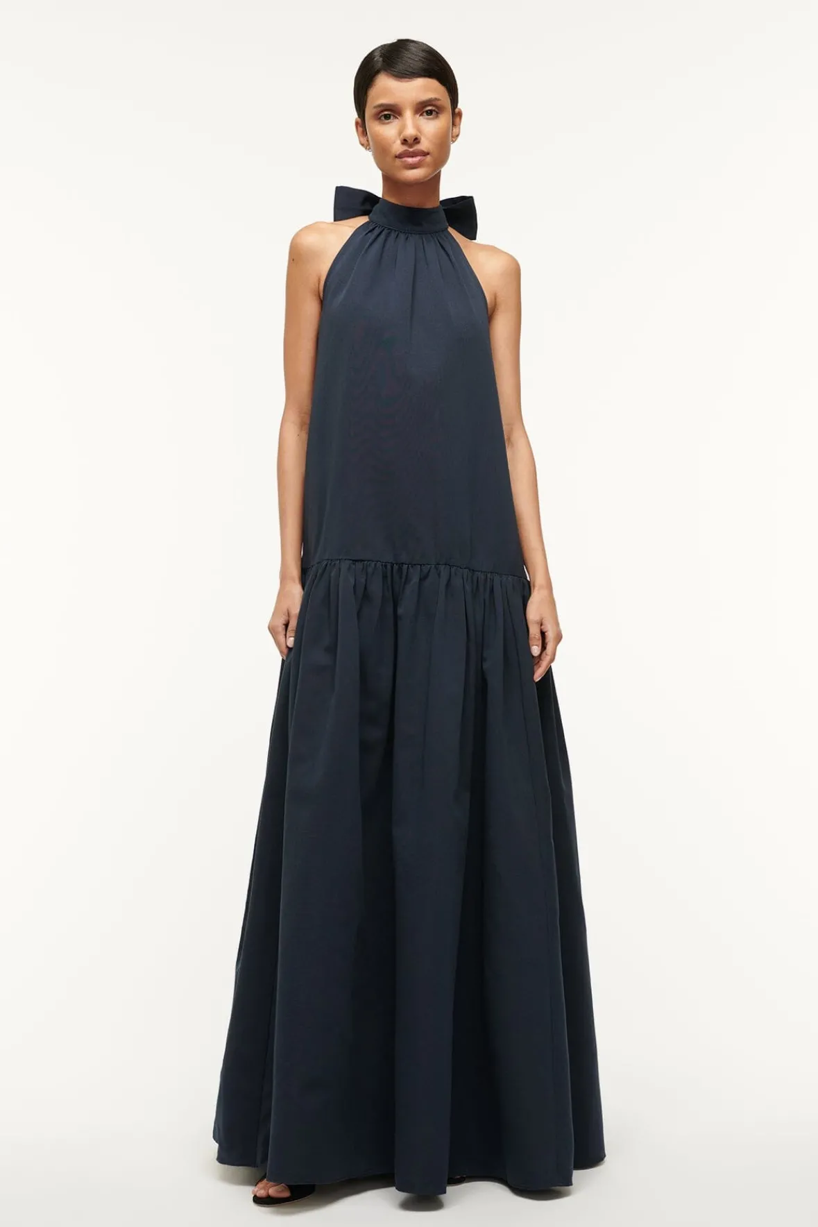 Poplin Shop|Dresses<STAUD MAXI MARLOWE DRESS NAVY