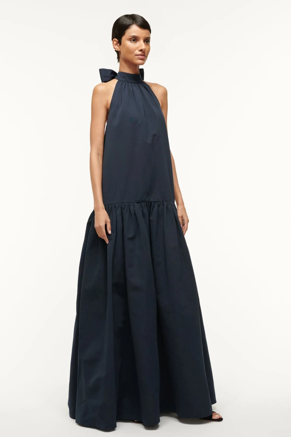 Poplin Shop|Dresses<STAUD MAXI MARLOWE DRESS NAVY