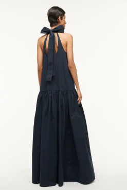 Poplin Shop|Dresses<STAUD MAXI MARLOWE DRESS NAVY