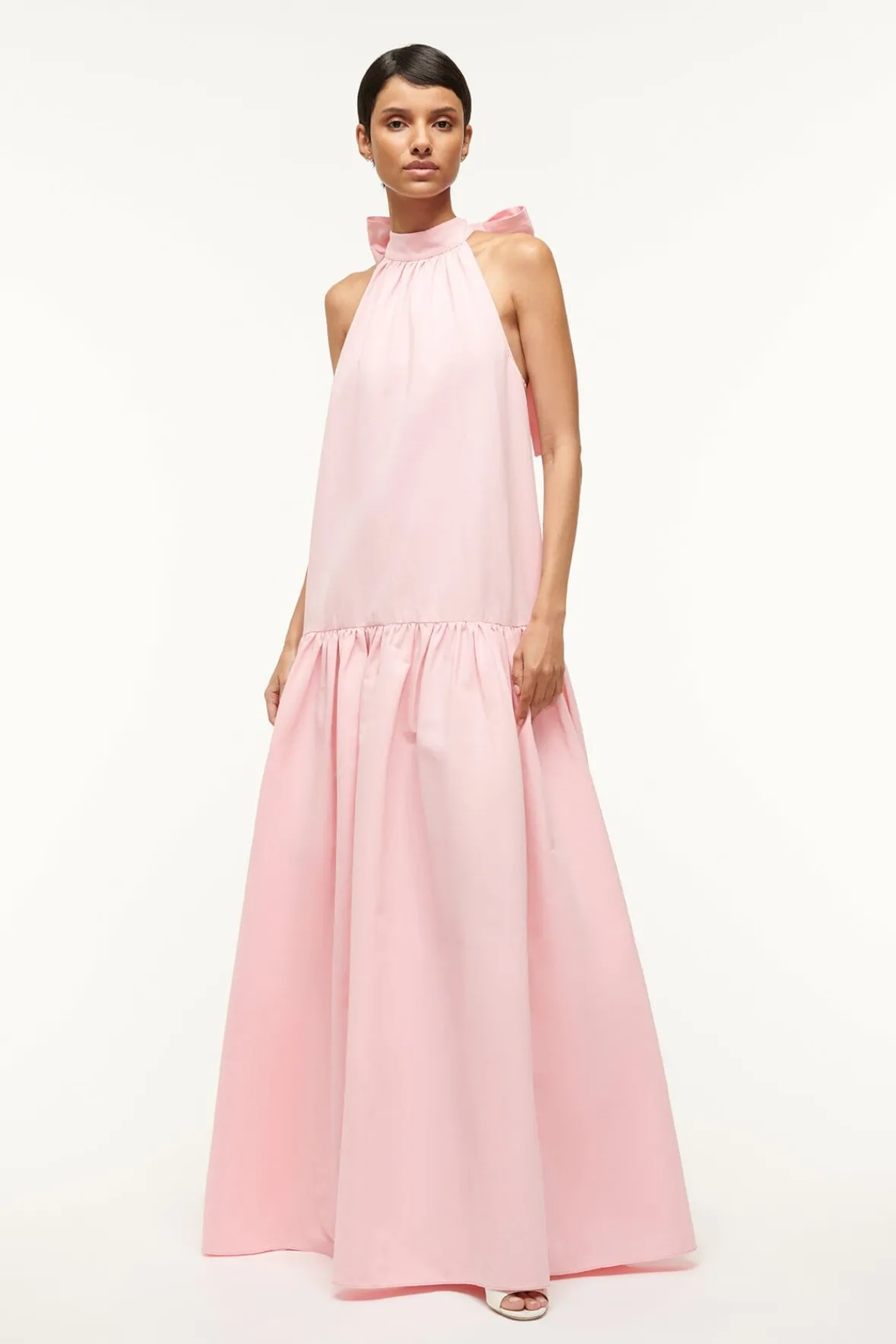 Poplin Shop|Dresses<STAUD MAXI MARLOWE DRESS PEARL PINK PEARLPINK