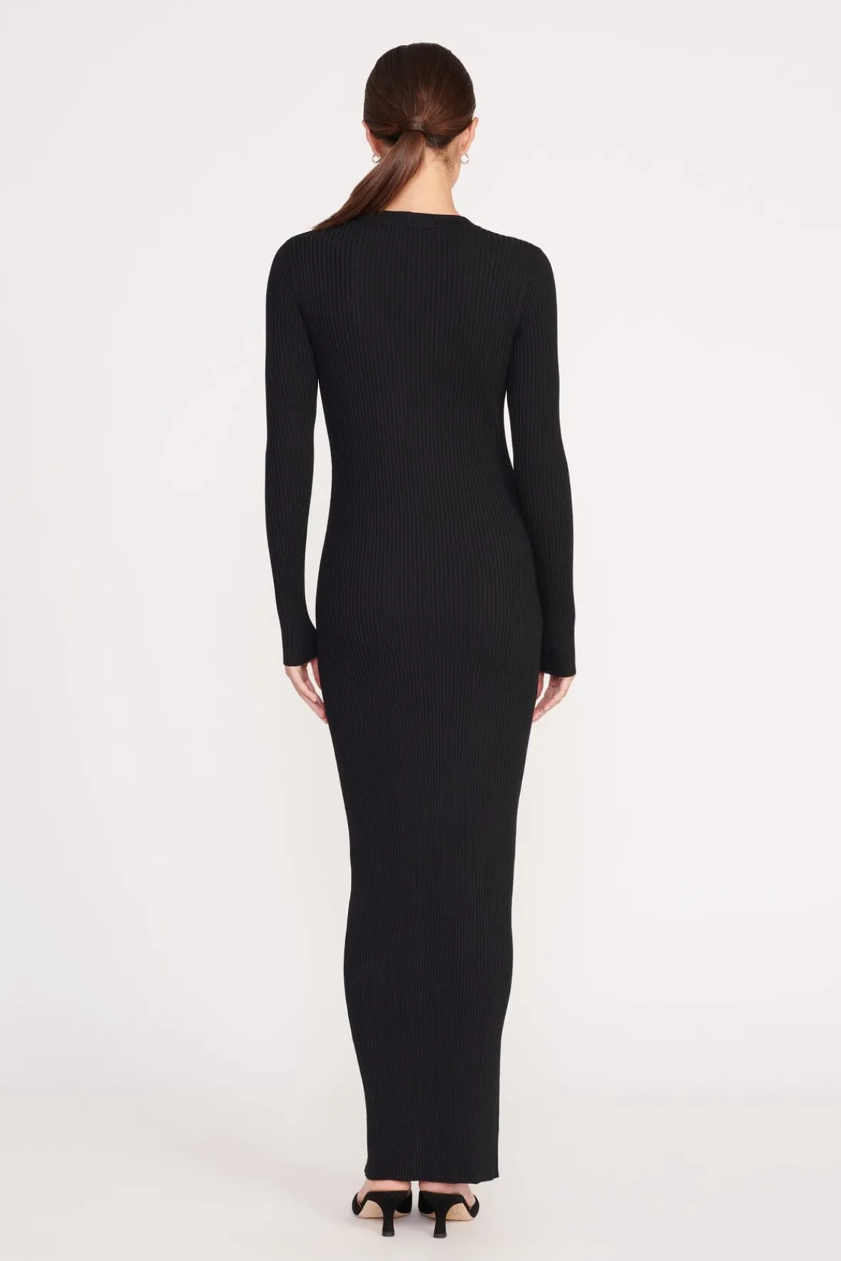 Best Sellers|Dresses<STAUD MAXI SHOKO SWEATER BLACK