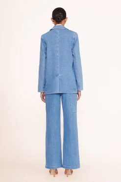 Denim|Outerwear & Jackets<STAUD MAXWELL BLAZER  MEDIUM WASH MEDIUMWASH