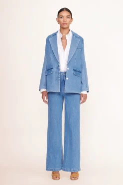 Denim|Outerwear & Jackets<STAUD MAXWELL BLAZER  MEDIUM WASH MEDIUMWASH
