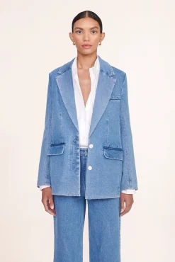 Denim|Outerwear & Jackets<STAUD MAXWELL BLAZER  MEDIUM WASH MEDIUMWASH