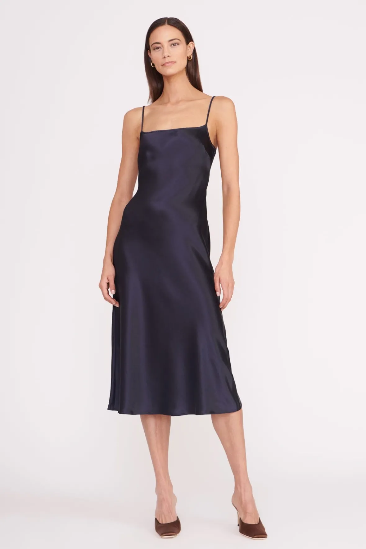 Essentials|Dresses<STAUD MEANDER DRESS NAVY