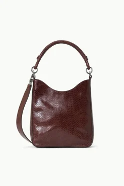 Crossbody<STAUD MEL BAG  MAHOGANY SNAKE EMBOSSED MAHOGANYSNAKEEMBOSSED
