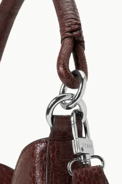 Crossbody<STAUD MEL BAG  MAHOGANY SNAKE EMBOSSED MAHOGANYSNAKEEMBOSSED