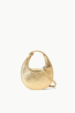 Moon<STAUD MICRO MOON BAG GOLD