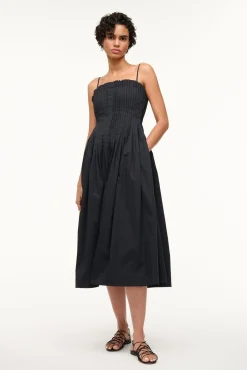 Poplin Shop|Dresses<STAUD MIDI BELLA DRESS BLACK