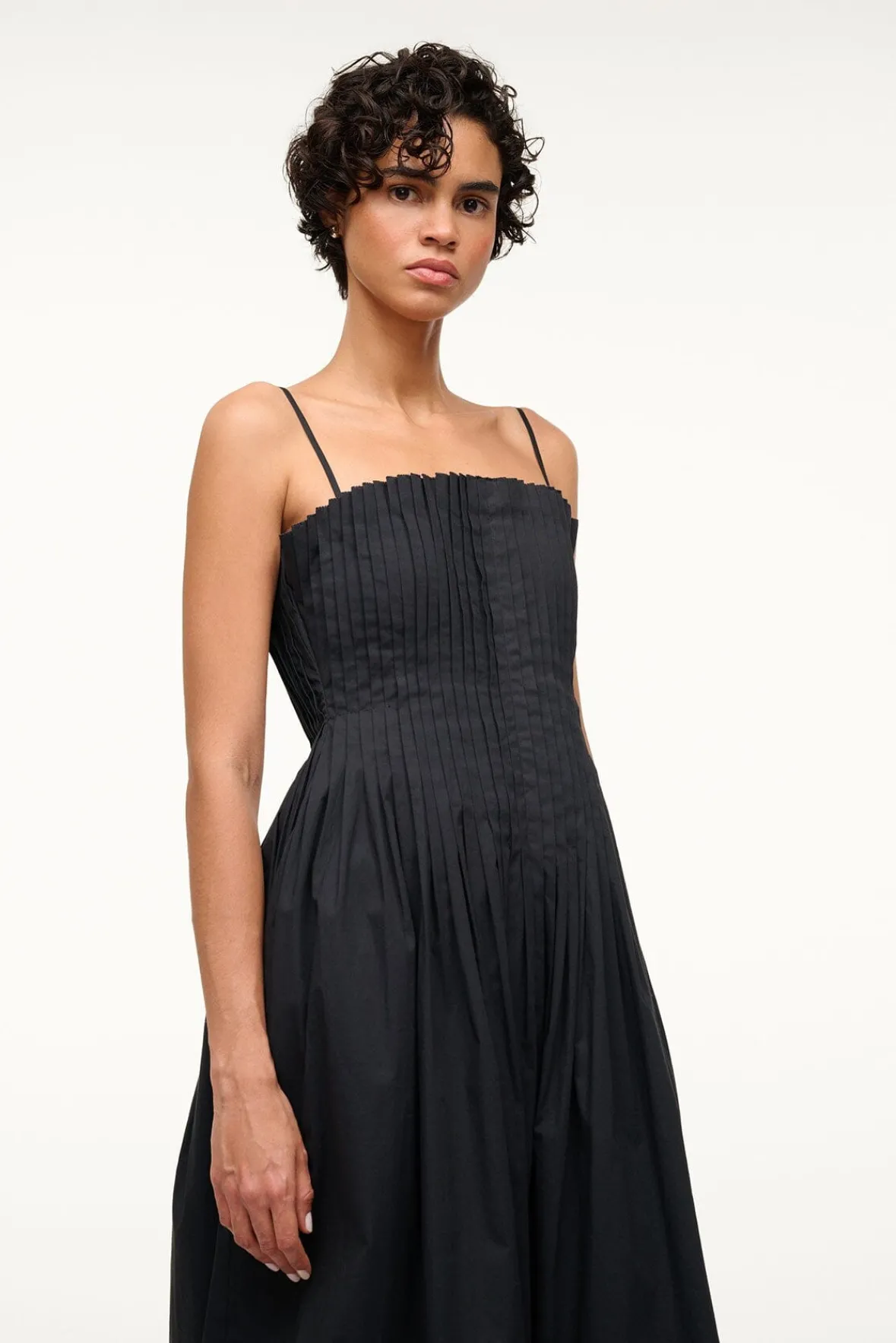 Poplin Shop|Dresses<STAUD MIDI BELLA DRESS BLACK