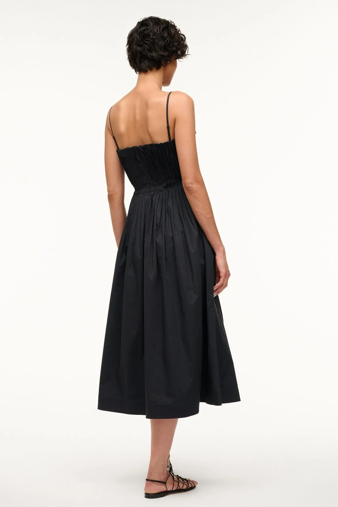 Poplin Shop|Dresses<STAUD MIDI BELLA DRESS BLACK