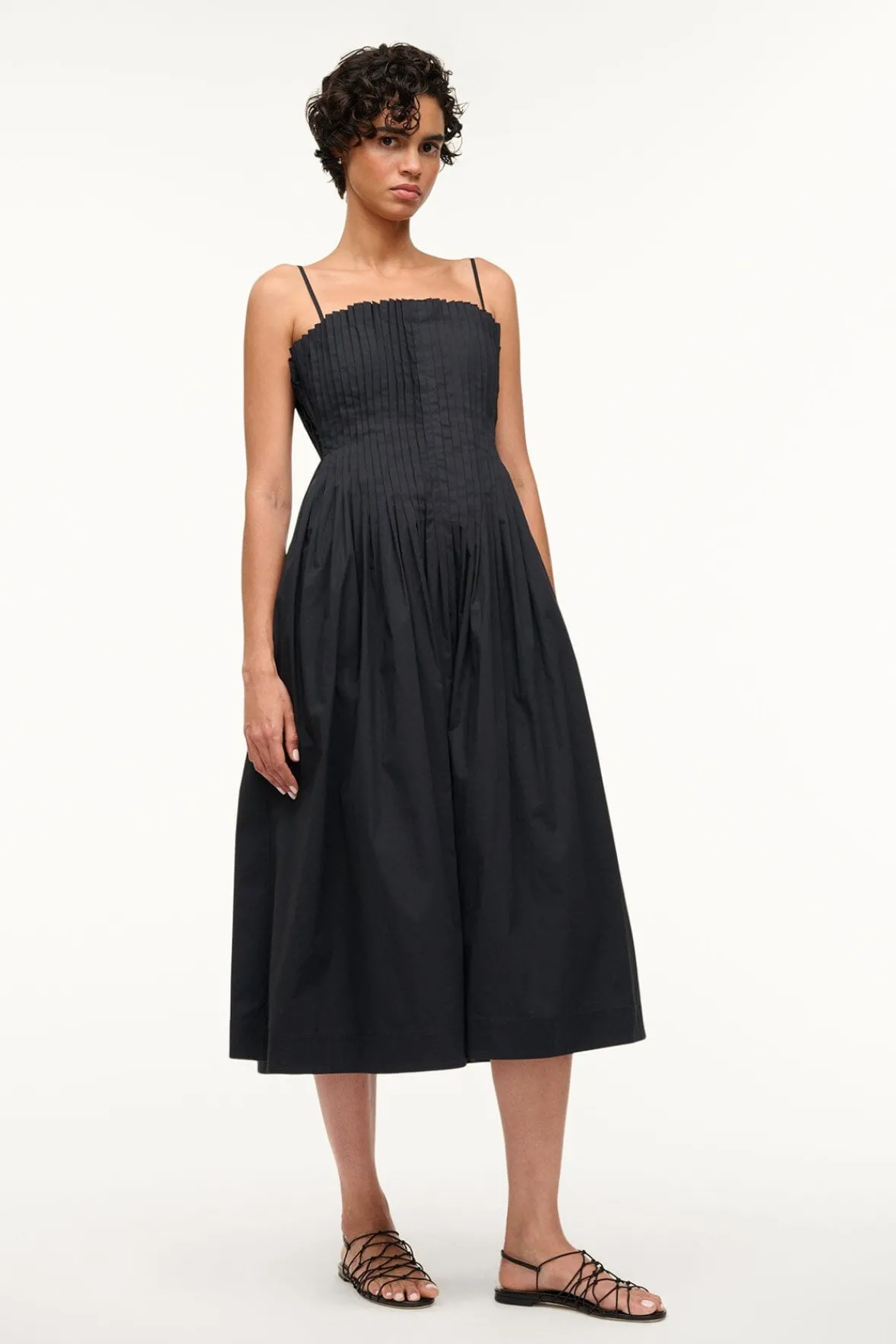 Poplin Shop|Dresses<STAUD MIDI BELLA DRESS BLACK