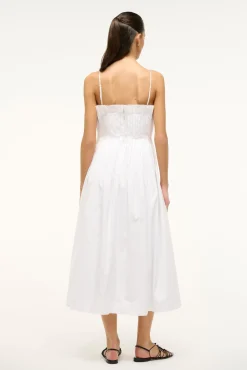 Poplin Shop|Dresses<STAUD MIDI BELLA DRESS WHITE