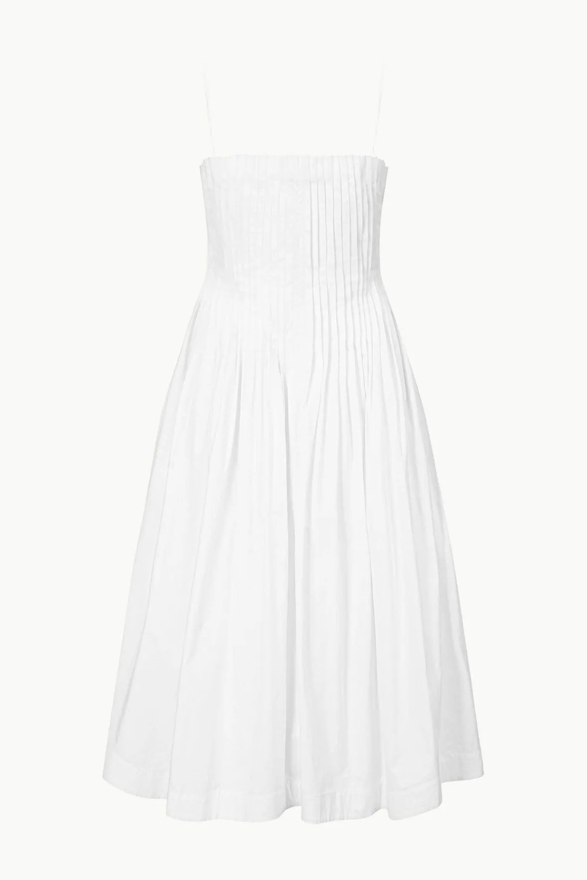 Poplin Shop|Dresses<STAUD MIDI BELLA DRESS WHITE