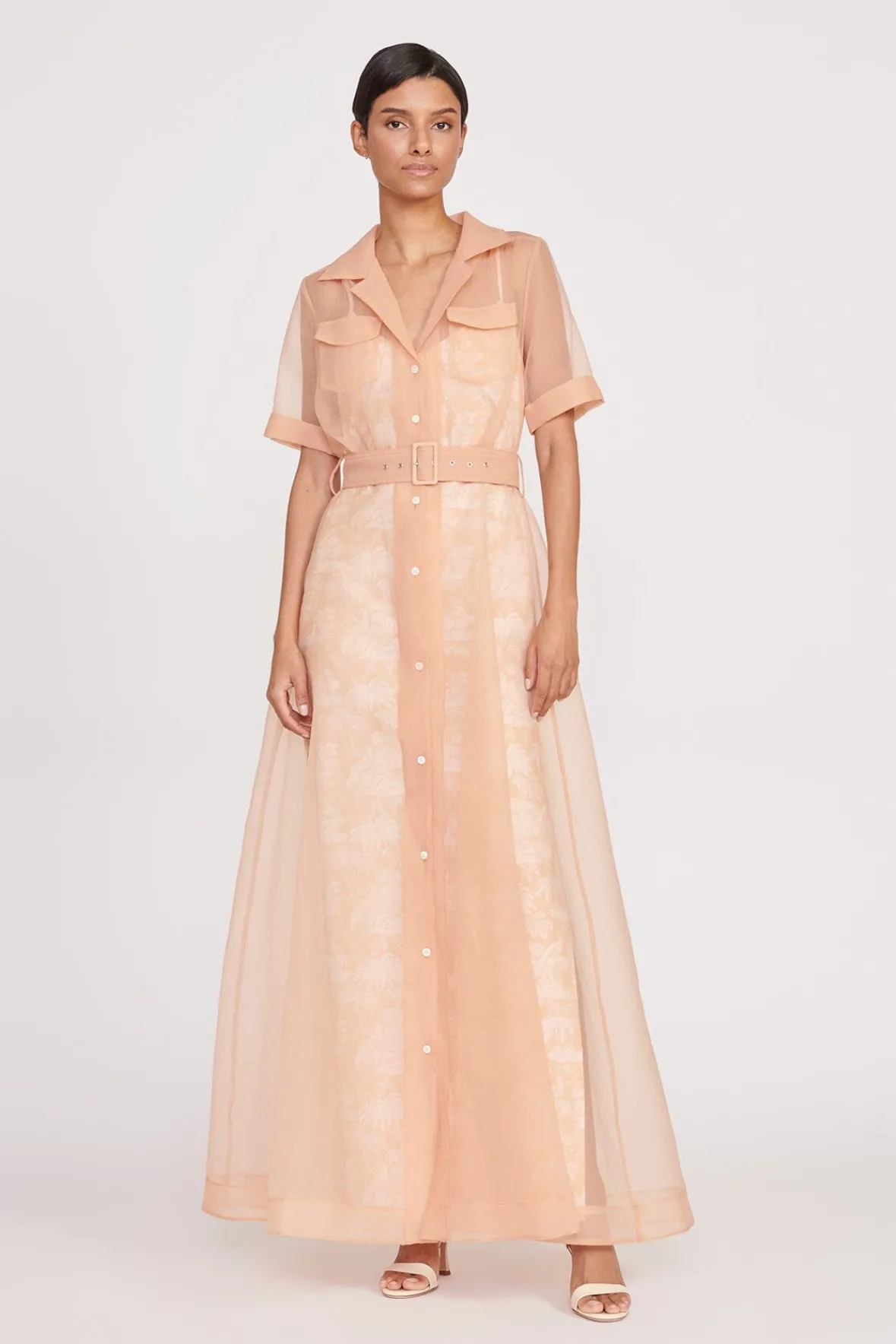 Dresses<STAUD MILLIE DRESS BEIGE IVORY TOILE BEIGEIVORYTOILE