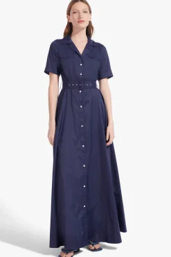 Dresses<STAUD MILLIE DRESS   NAVY