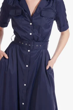 Dresses<STAUD MILLIE DRESS   NAVY