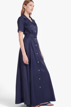 Dresses<STAUD MILLIE DRESS   NAVY