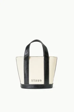Allora|Totes<STAUD MINI ALLORA TOTE CREAM BLACK